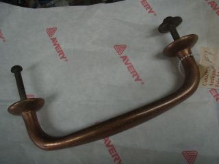 618, . ,  /vintage Antique Outside Door Handle Copper Brass 5 5/8 " Screws 1.  5 "