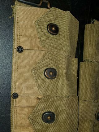 ORG VERY RARE WW2 M1 GARAND M1923 2 COLOR 2 FABRIC AMMO BELT MADE BY BOYT 2