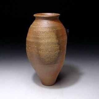 Rb4: Vintage Japanese Pottery Vase For Hanging,  Shigaraki Ware,  Tea Ceremony
