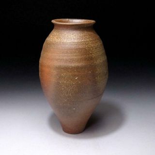 RB4: Vintage Japanese Pottery Vase for Hanging,  Shigaraki Ware,  Tea ceremony 2