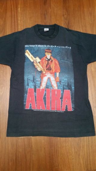 Vintage Akira T - Shirt,  Fashion Victim,  Size Large,  1988,  Black,  Double Sided