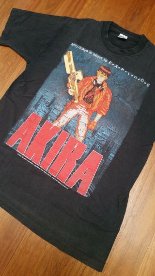Vintage Akira T - shirt,  Fashion Victim,  Size Large,  1988,  Black,  Double Sided 2