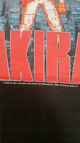 Vintage Akira T - shirt,  Fashion Victim,  Size Large,  1988,  Black,  Double Sided 3