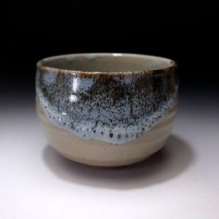 TR5: Japanese pottery Tea Bowl,  Shoraku ware with Wooden box,  Artistic glazes 2