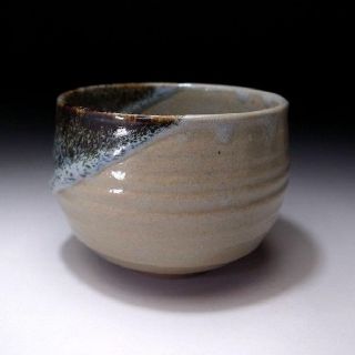 TR5: Japanese pottery Tea Bowl,  Shoraku ware with Wooden box,  Artistic glazes 3