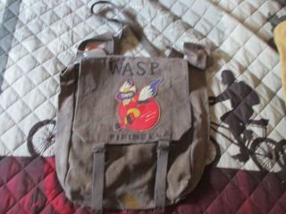 Ww2 Usaaf Disney Wasp Fifinella Painted P37 Back Lage Pack W/strap