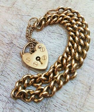 Vintage 9ct Gold Locket Bracelet 14.  3 Gms