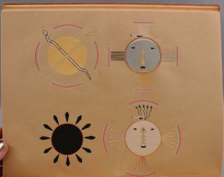Antique 1937 Book,  36 Serigraphs,  Sand Paintings of the Navajo Shooting Chant 5
