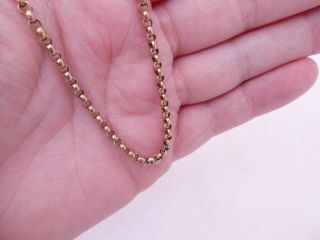 Fine 9ct/9k Gold Long & Heavy Victorian Chain Necklace,  17.  2 Grams,  375