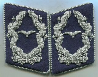 Ww2 German Luftwaffe Medical Officers Collar Tabs Pair