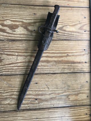 Japanese World War 2 Wwii Arisaka Bayonet.  Untouched With Frog