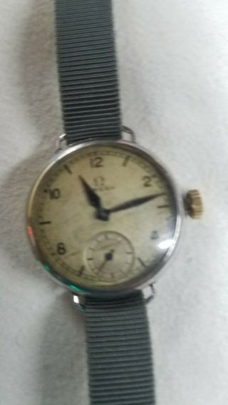 Vintage Omega Military WW1? Wire Lugs Trench 15 Jewels Wrist Watch 3