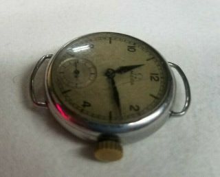 Vintage Omega Military WW1? Wire Lugs Trench 15 Jewels Wrist Watch 7