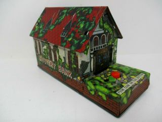 Rare Vintage Tin Wind - Up Mystery Haunted Hand Bank