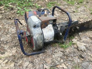 Lombard oms chainsaw,  Lombard oms one or 2 man chainsaw,  vintage chainsaw 6