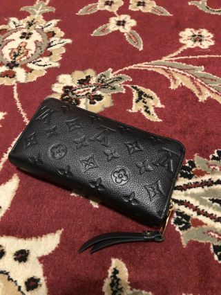 Vintage Luxury Louis Vuitton Black Empire Zippy Wallet