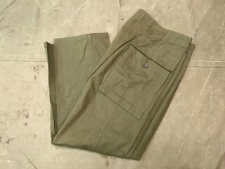 92d Wwii Us Army Dark Shade Hbt Combat Field Trousers - Size 28x31