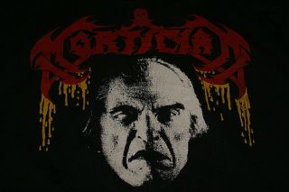 Mortician Vintage Rare 1993 Mortal Massacre Relapse Records L Long Sleeve Shirt