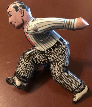 Vintage Tin Bowling Man From Ranger Bowling Alley Tin 1930s Toy Man Only Parts