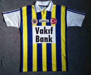 Fenerbahce Sk Vintage Jersey Emil Kostadinov Match Worn Shirt Turkey 1996/1997