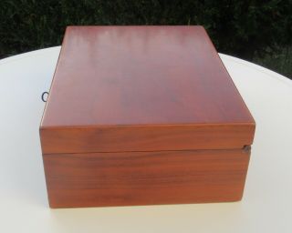 Vintage wooden Humidor Dunhill Paris Cigar box case with key 10