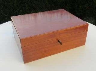 Vintage wooden Humidor Dunhill Paris Cigar box case with key 2