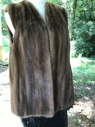 Vintage Designer Mink Shaw,  Coat And Vest.  And 2 Collars.  Estate. 7