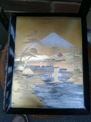 Antique Japanese Lacquered And Hand Painted Photograph Album