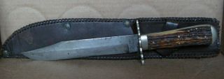 Antique Bowie Knife.  G.  Wostenholm & Son.  Sheffield,  Eng.  1800 