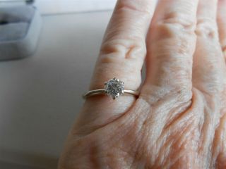 DIAMOND ENGAGEMENT RING 14KT APPROX 1/2 CT 3