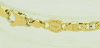 Vintage Solid 18K/750 Two - Toned Gold 4mm Gucci Link Mens Bracelet - 7.  75 