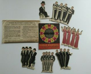Vintage 1938 Charlie Mccarthy Radio Stars Party Game Complete Paper Dolls 1930s