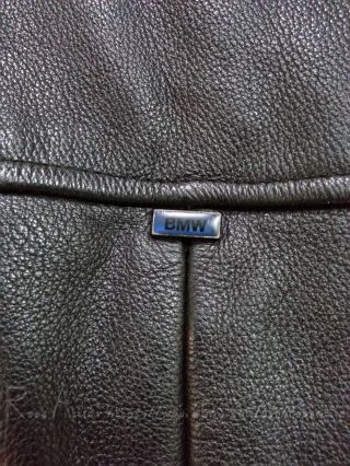 Vintage BMW Lifestyle Leather Jacket with Stitched Logo: Black - XXL/2XL 7