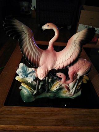 Vintage Retro 1961 Lane & Co.  Flamingo Tv Lamp L - 2015 Van Nuys Calif. ,  U.  S.  A.