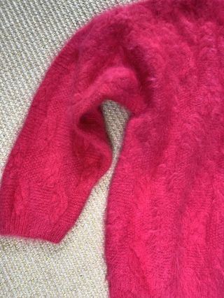 Vintage Patricia Roberts Handknit Angora Sweater Size L RARE 7