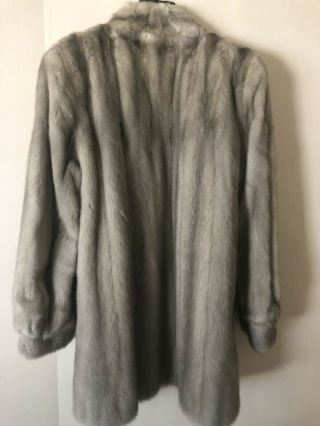 Stunning Mink Swing Fur Coat.  Silver Gray.  Sz Medium Waiting For You