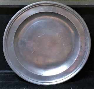 18th Century Antique English Pewter Plate,  Townsend & Compton,  London
