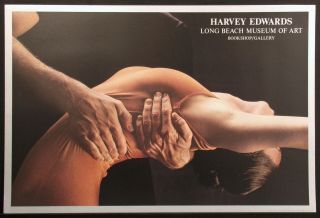 Harvey Edwards Vintage Offset Lithograph Poster For Art Show 1979 Long Beach Obo