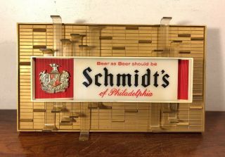 Vintage 1959 Schmidt’s Beer Light Up Sign Color Changing Philadelphia Htf