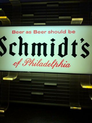 Vintage 1959 Schmidt’s Beer Light Up Sign Color Changing Philadelphia HTF 5