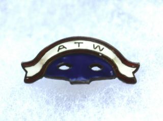 American Theatre Wing Sterling Silver Service Pin Wwii Stage Door Canteen