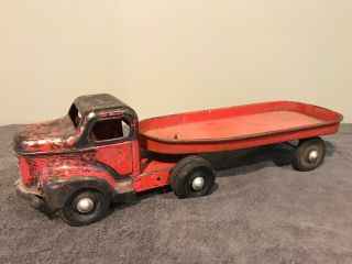 Vintage Minnitoy Truck And Trailer 50 