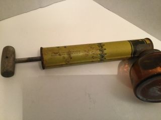Vintage Flit Yellow Sprayer Stanco Inc.  Bayway NJ Amber Anchor Hocking Glass 4