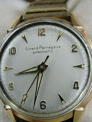1954 Girard Perregaux 17 Jewels Gyromatic 14k Solid Gold Men 
