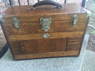 Vintage Oak Gerstner 41a 7 Drawer Machinist Tool Chest With Key