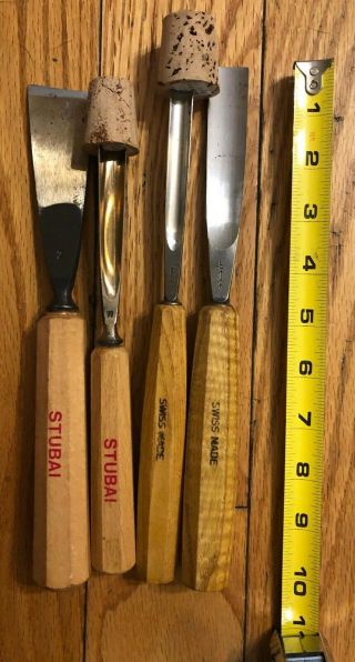 Vintage Stubai And Swiss Made Wood Carving Tools