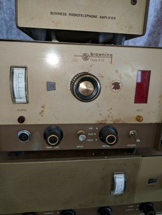 Vintage Browning Eagle S23 Transmitter Receiver CB Radio Base w/ampflier&D - 104 3