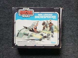 Vintage Star Wars Kenner Esb Rebel Armored Snowspeeder Mib W/inserts 1980 Blue