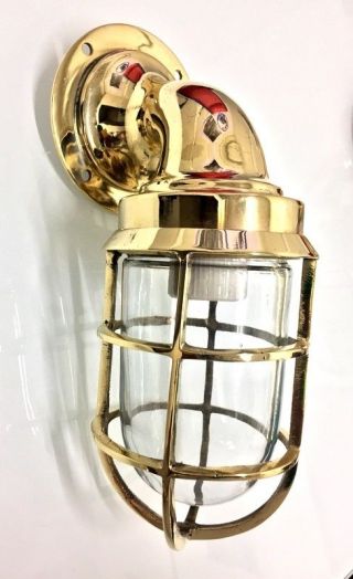 Nautical Vintage Style Passage Way Bulkhead Brass Light Set Of 10