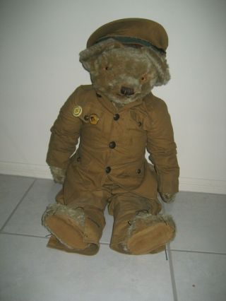 Antique Teddy Bear Large 29 Inch Tall